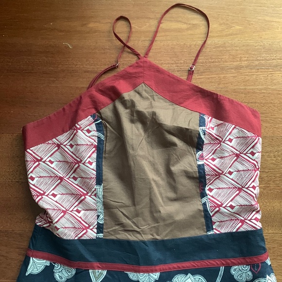 BCBG Printed Halter Flare Dress - Picture 2 of 8